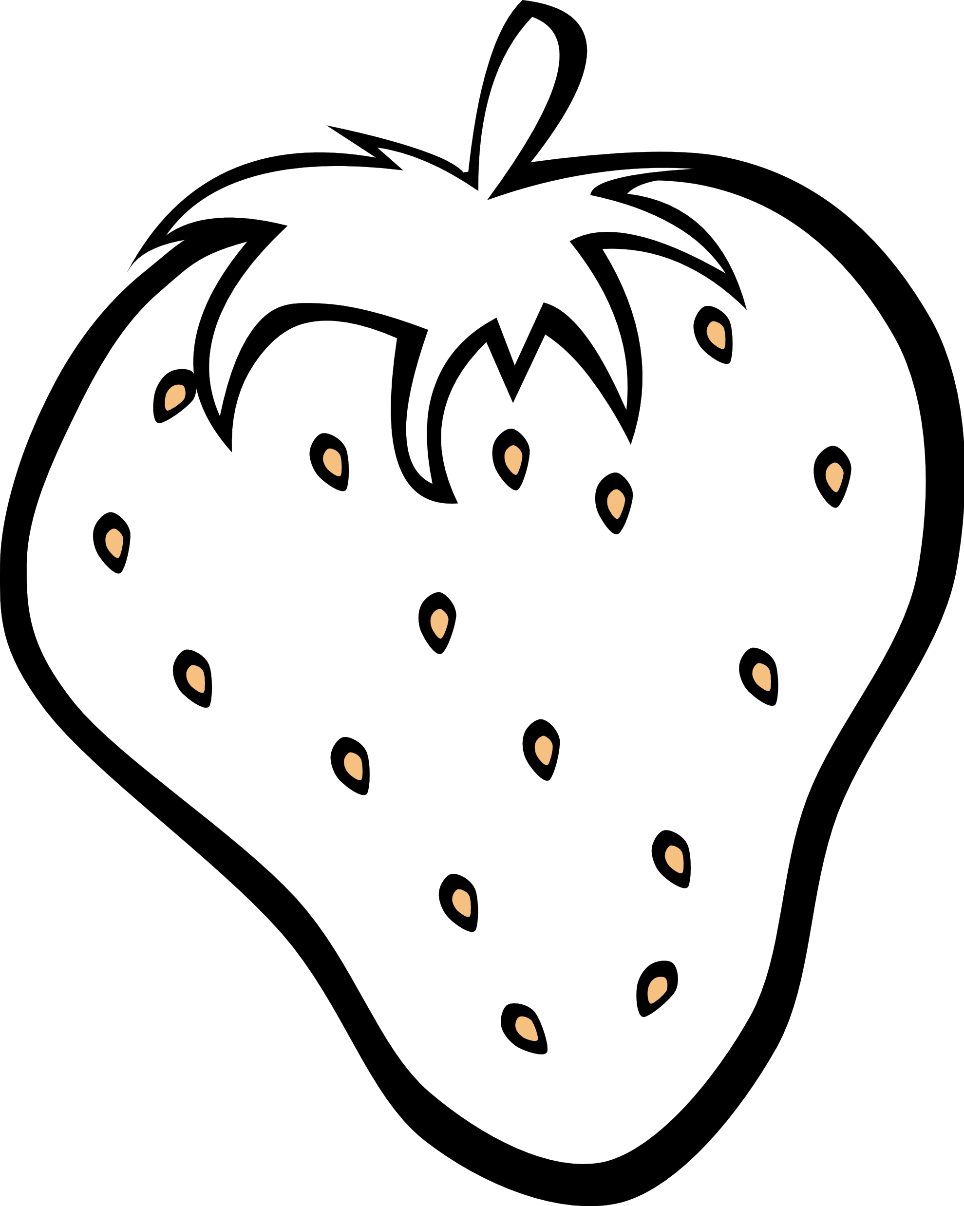 Black And White Fruit Clipart.
