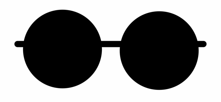 Clipart Black And White Download Round Glasses Svg.