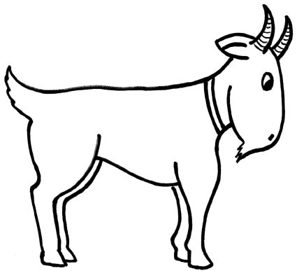 Goat Clipart Black And White.