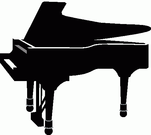 Grand Piano Playing Clipart.