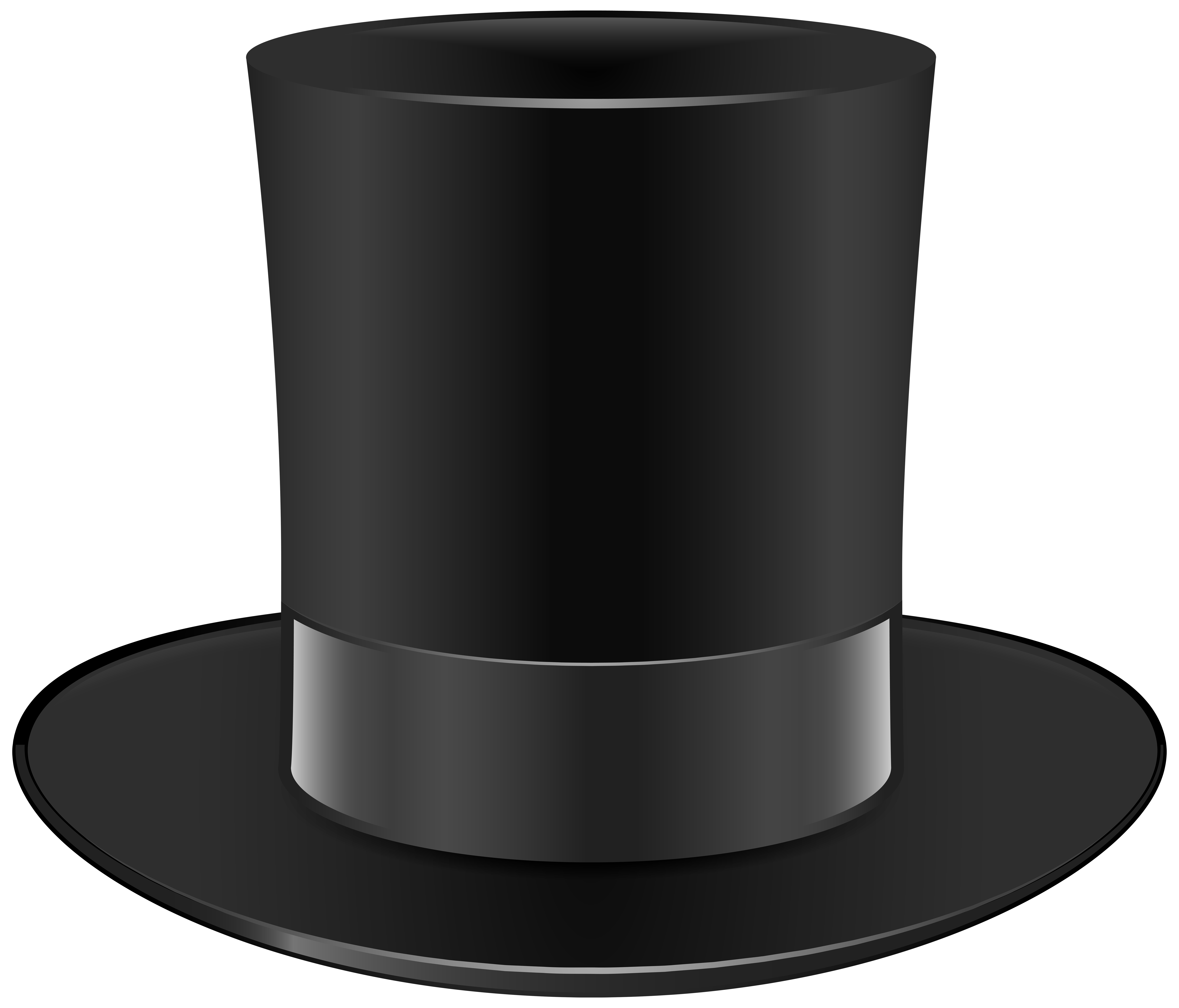 Black Top Hat PNG Clip Art.