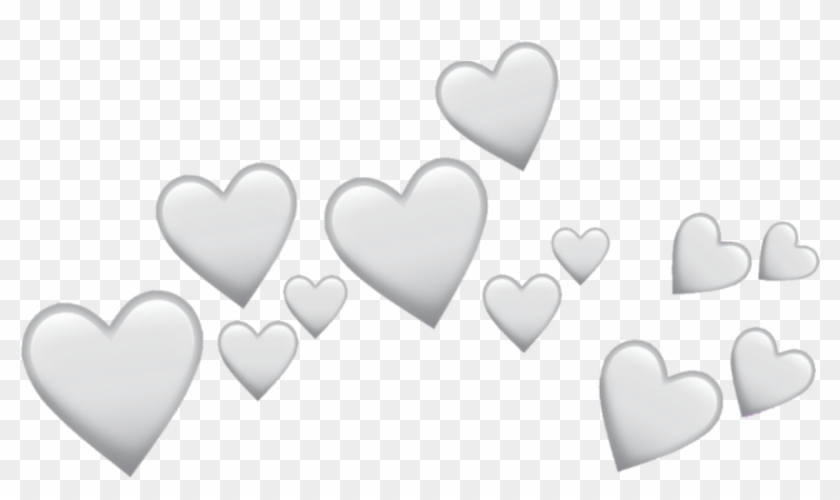 Grey Heart Hearts Crown Icon Overlay Tumblr Png Black.