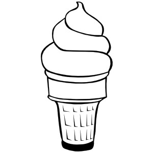 Ice Cream Clipart Black And White.