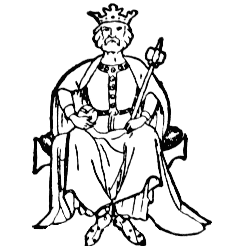 King clipart black and white.