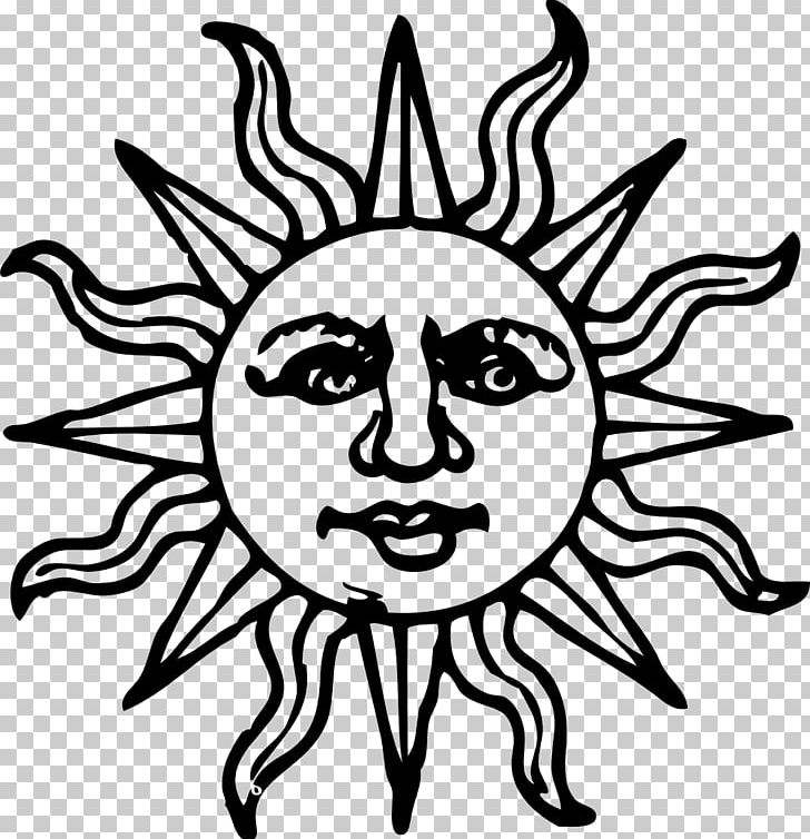 Face Smiley Sun PNG, Clipart, Art, Artwork, Black, Black And.
