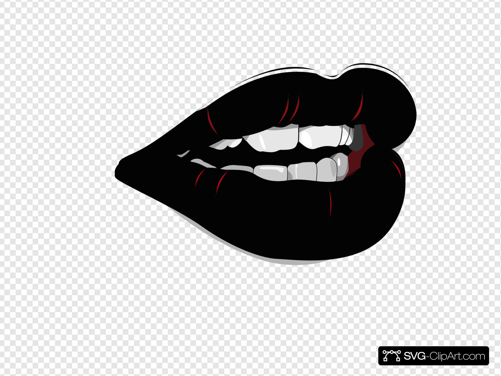 Black Lips Clip art, Icon and SVG.