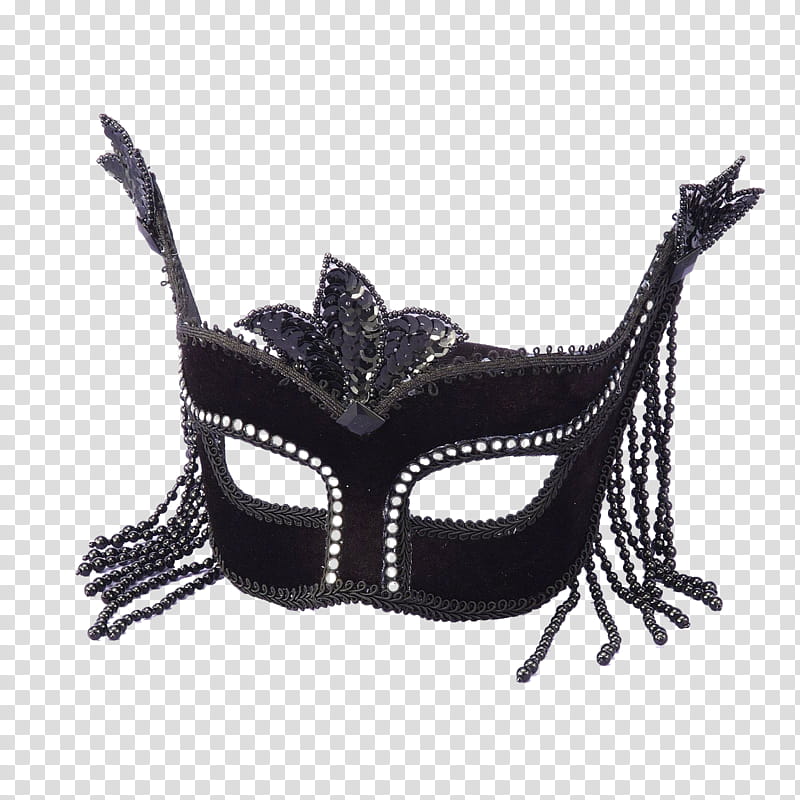 Mask Set, black and silver masquerade mask transparent.