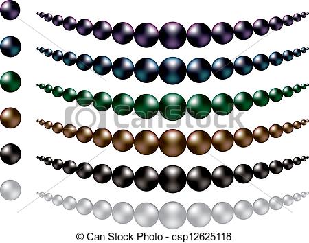 Vector Clip Art of Pearls.