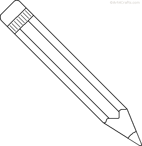 Black and white pencil clipart.