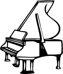 Piano Clip Art Black And White.