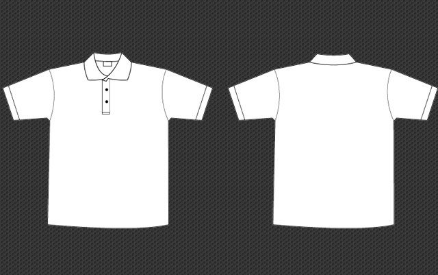 Polo Collar Tee Template.