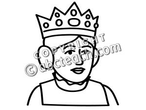 Queen Clipart Black And White.
