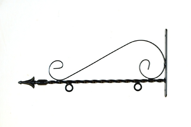 Art SignWorks Wrought Iron Scroll Brackets & Posts for Signs.