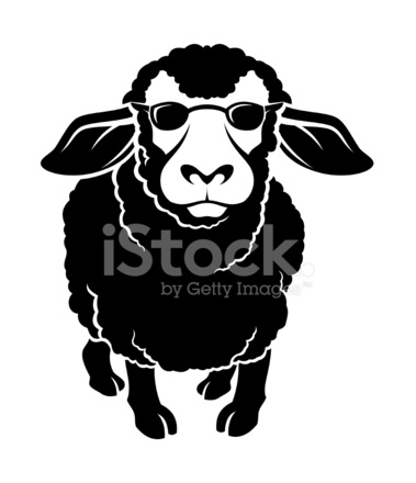 Sheep IN Sunglasses Stock Vector.