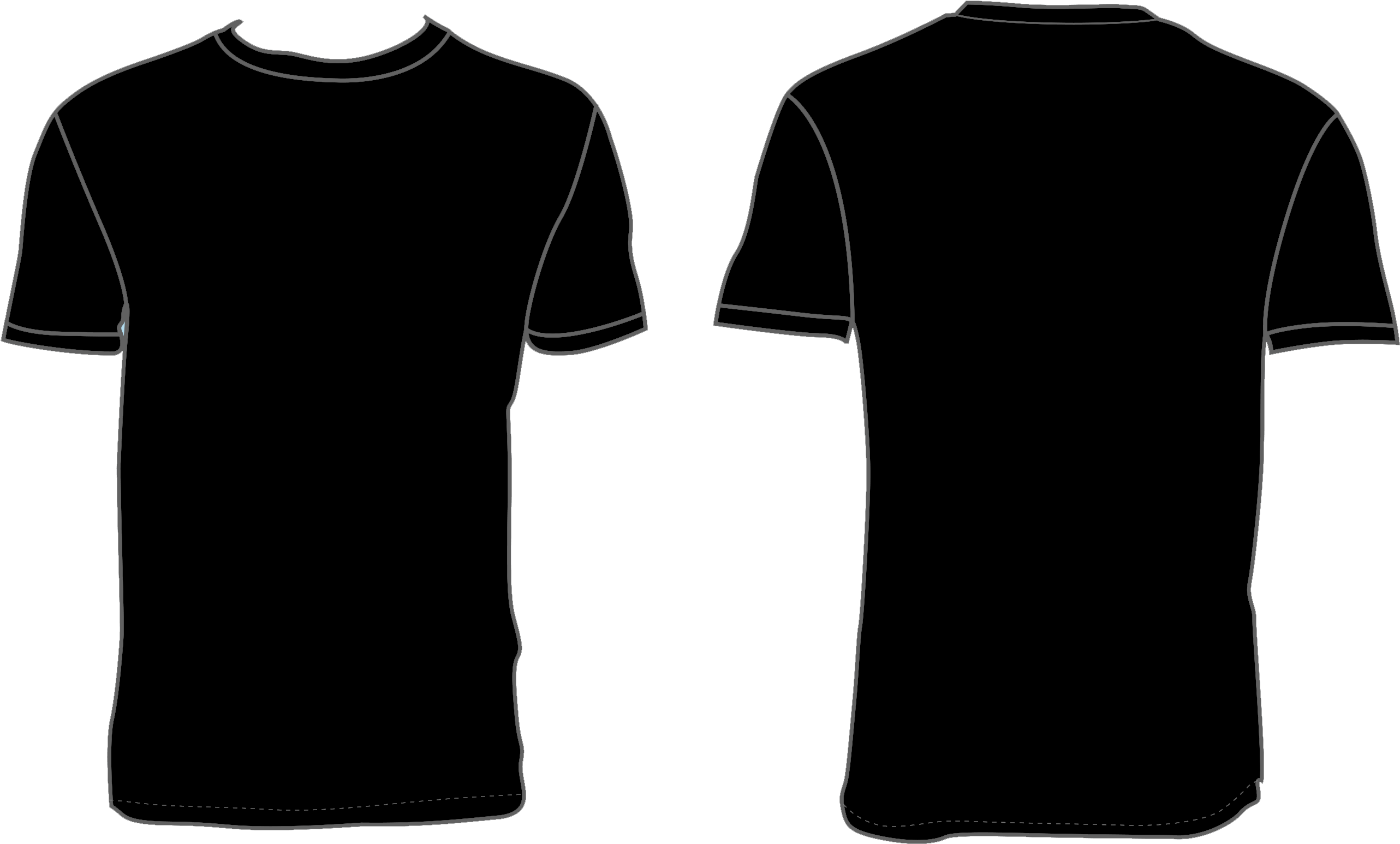 Black Shirt Template Png Clipart.