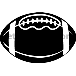 American Football Clipart Black And White.