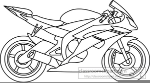 Motorbike Clipart Black And White.