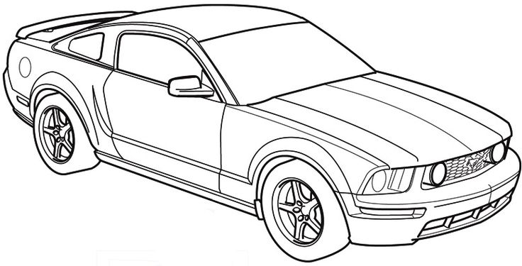 Mustang Car Clipart Black And White.