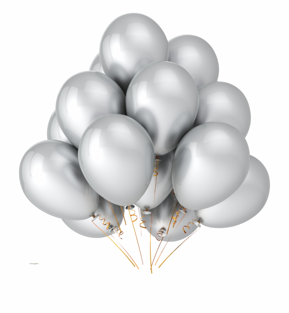 Balloon Png595 Silver Balloons Transparent Background.