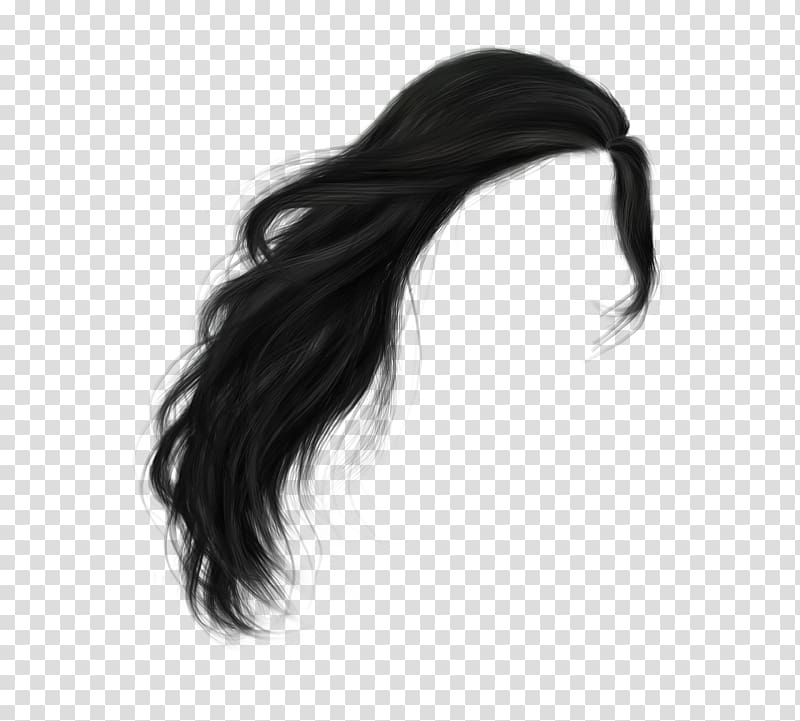 Black wig, Hairstyle Wig , hair transparent background PNG.