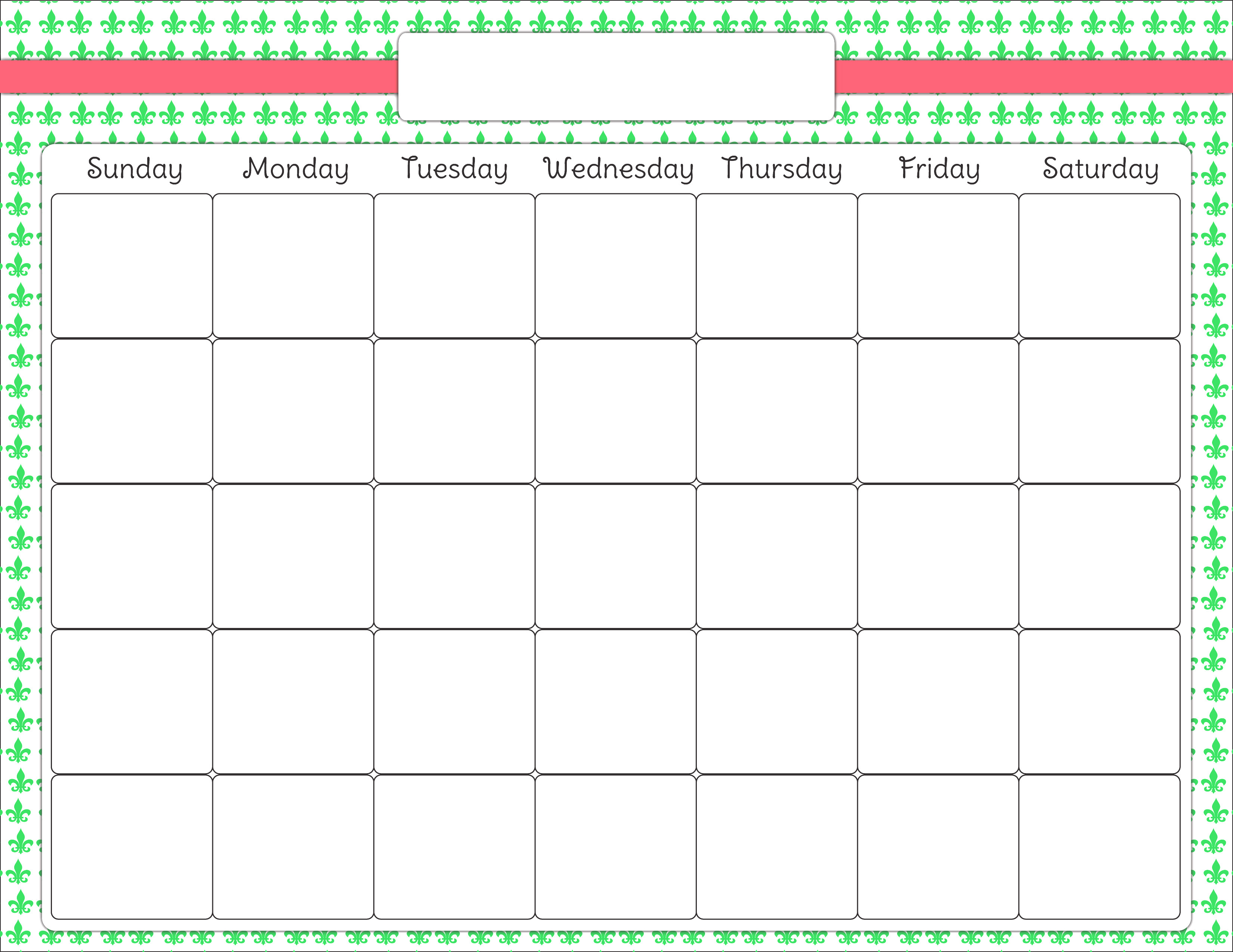 Blank Calendar Download - Customize and Print