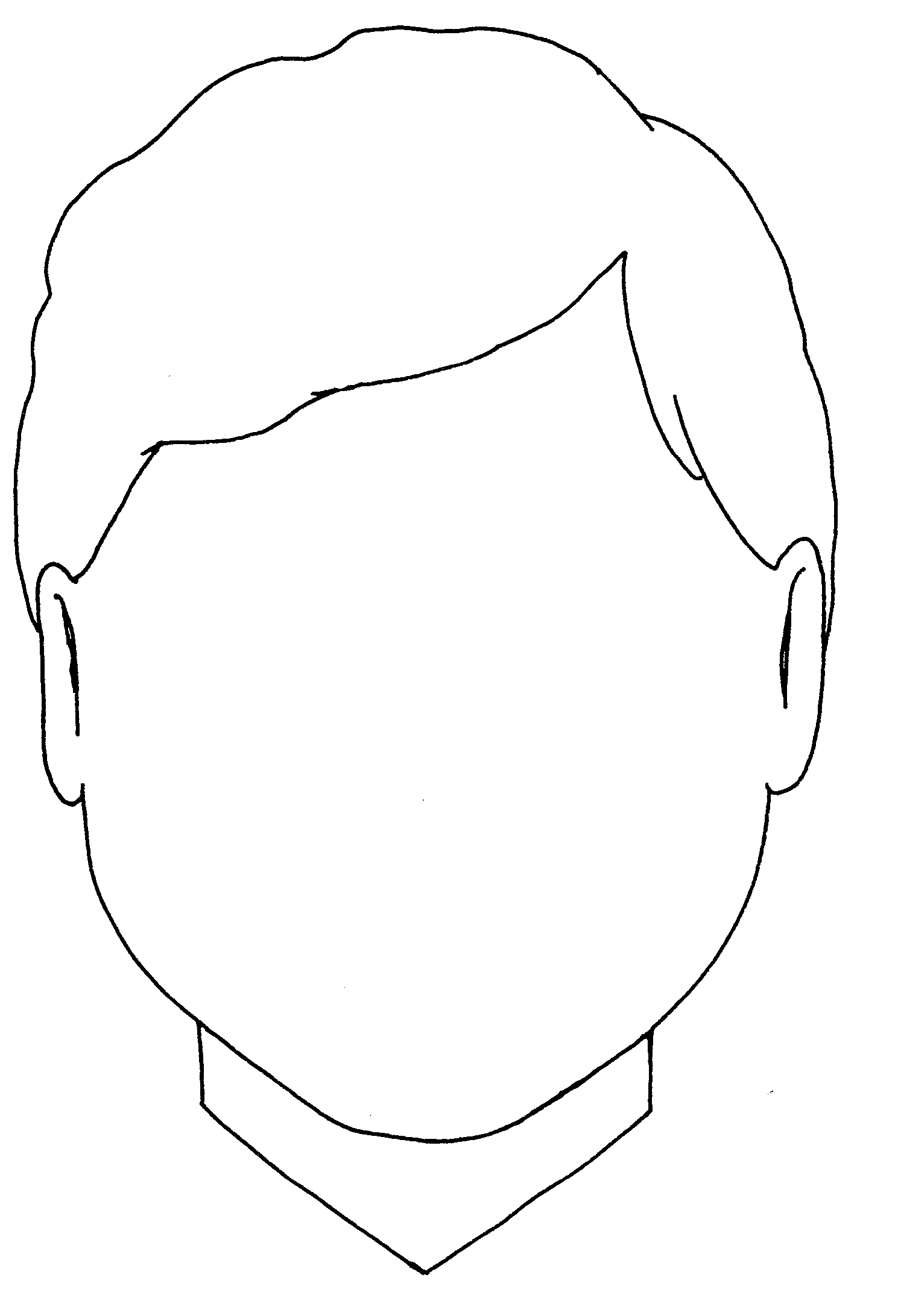 Blank Face Clipart Black And White Face Template Portrait Self Blank 