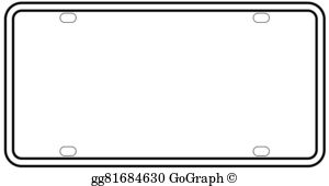 blank license plate template
