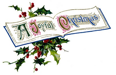 Blessed Christmas Words Clipart.