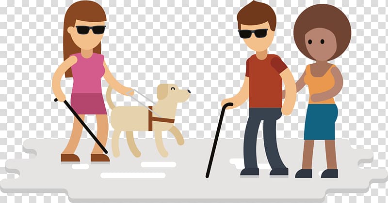 For blind people transparent background PNG clipart.