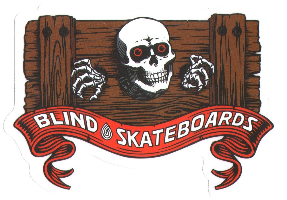Blind Skateboards Heritage Skull Series Skateboard Sticker.