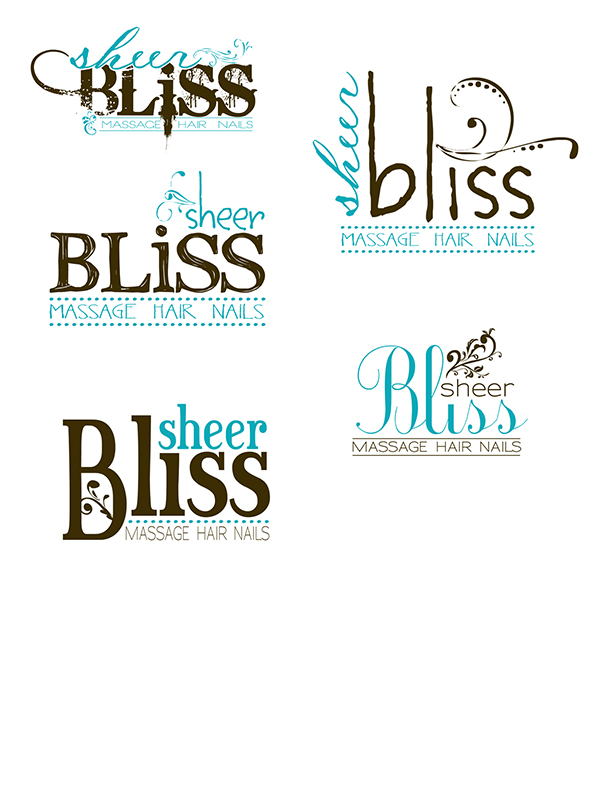 sheila\'s design portfolio: Sheer Bliss Logos.