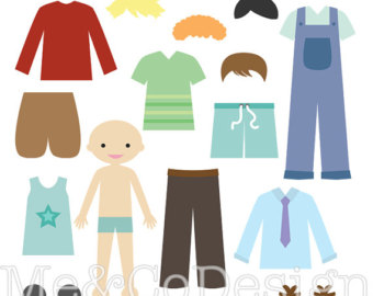 paper doll clipart.
