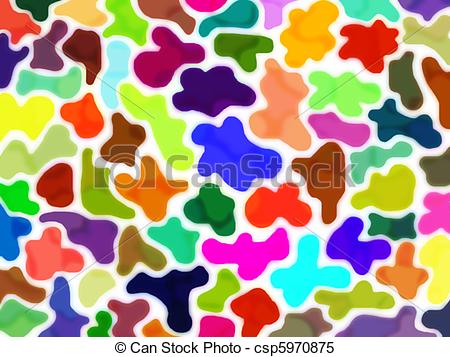 Stock Illustrations of Colour blobs.