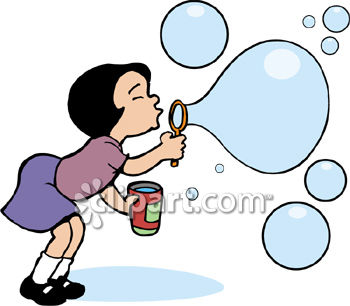 Clipart blowing bubbles.