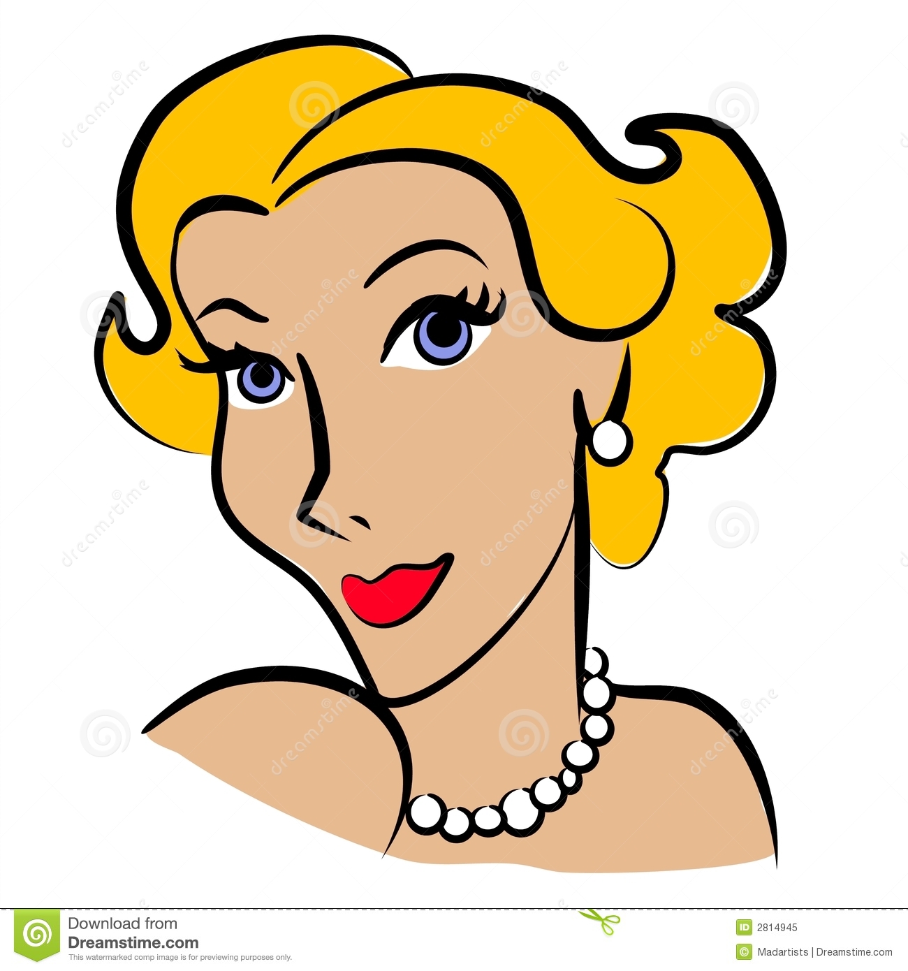 Blonde Lady Clipart.