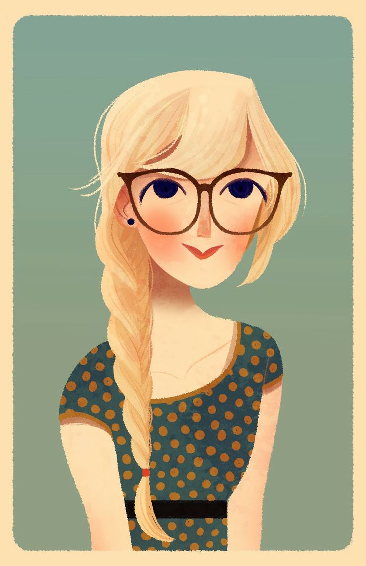 Cartoon Girls With Glasses Group with 77+ items.