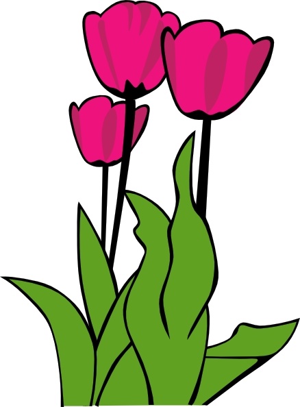 Tulips In Bloom clip art Free vector in Open office drawing svg.