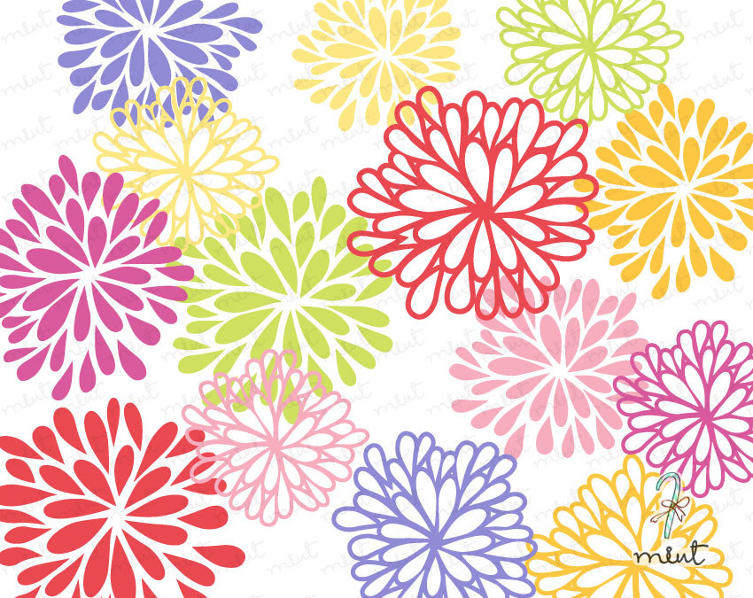 Blooming Flower Clipart.