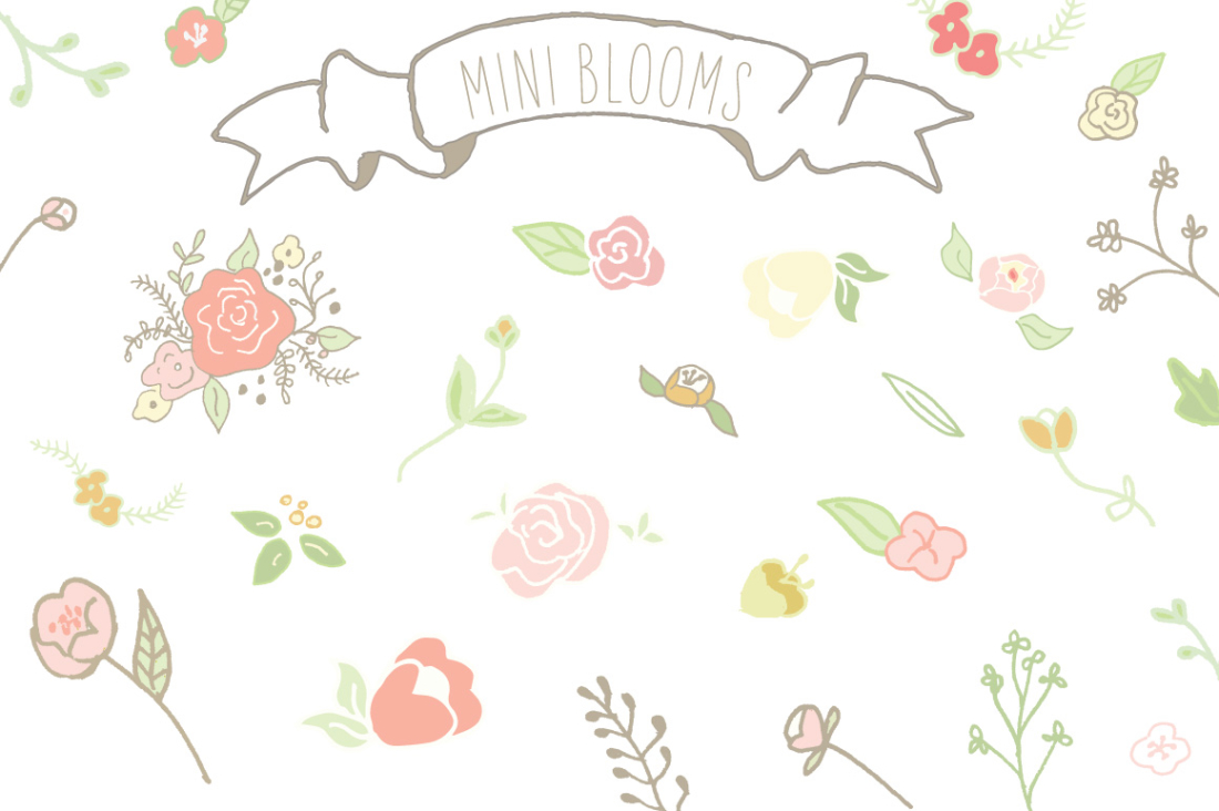 Mini Bloom Clip Art.