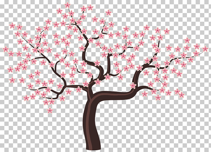 Tree Flower Blossom , Tree with Flowers , illustration of.