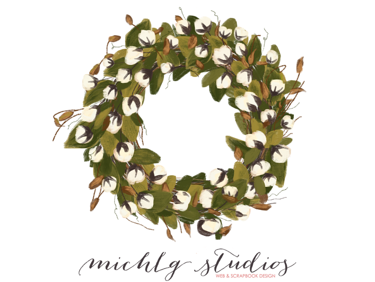 Cotton Blossom Wreath » MichLg studios.