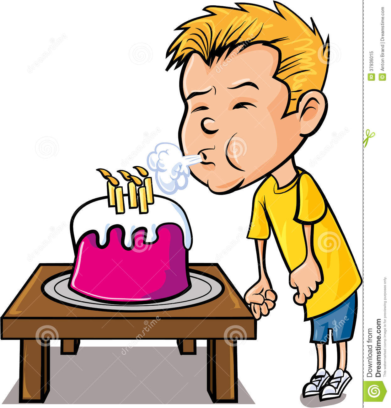 Blow candles clipart.