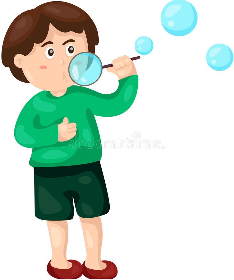 Blowing Bubbles Stock Illustrations.