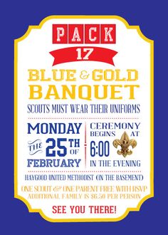 Free Printable Blue & Gold/Cub Scout Printable pack. Includes.