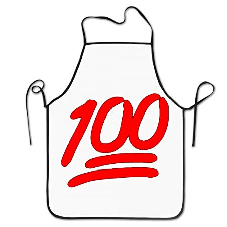 100 Emoji Red Logo Aprons Chef Personalized Kitchen Aprons.