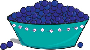 Blueberries Clipart Image.