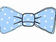 baby blue bow tie clip art.