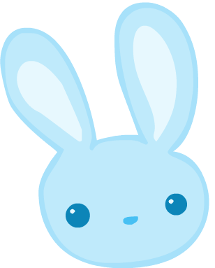 Blue Bunny Clip Art.