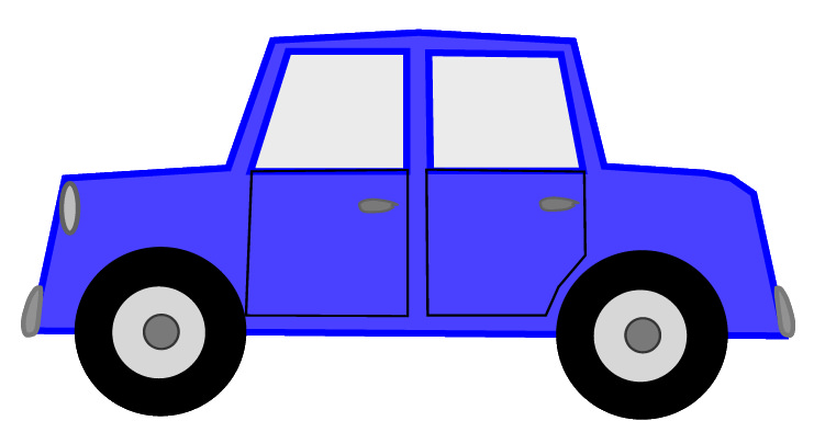 Blue Clipart Car.