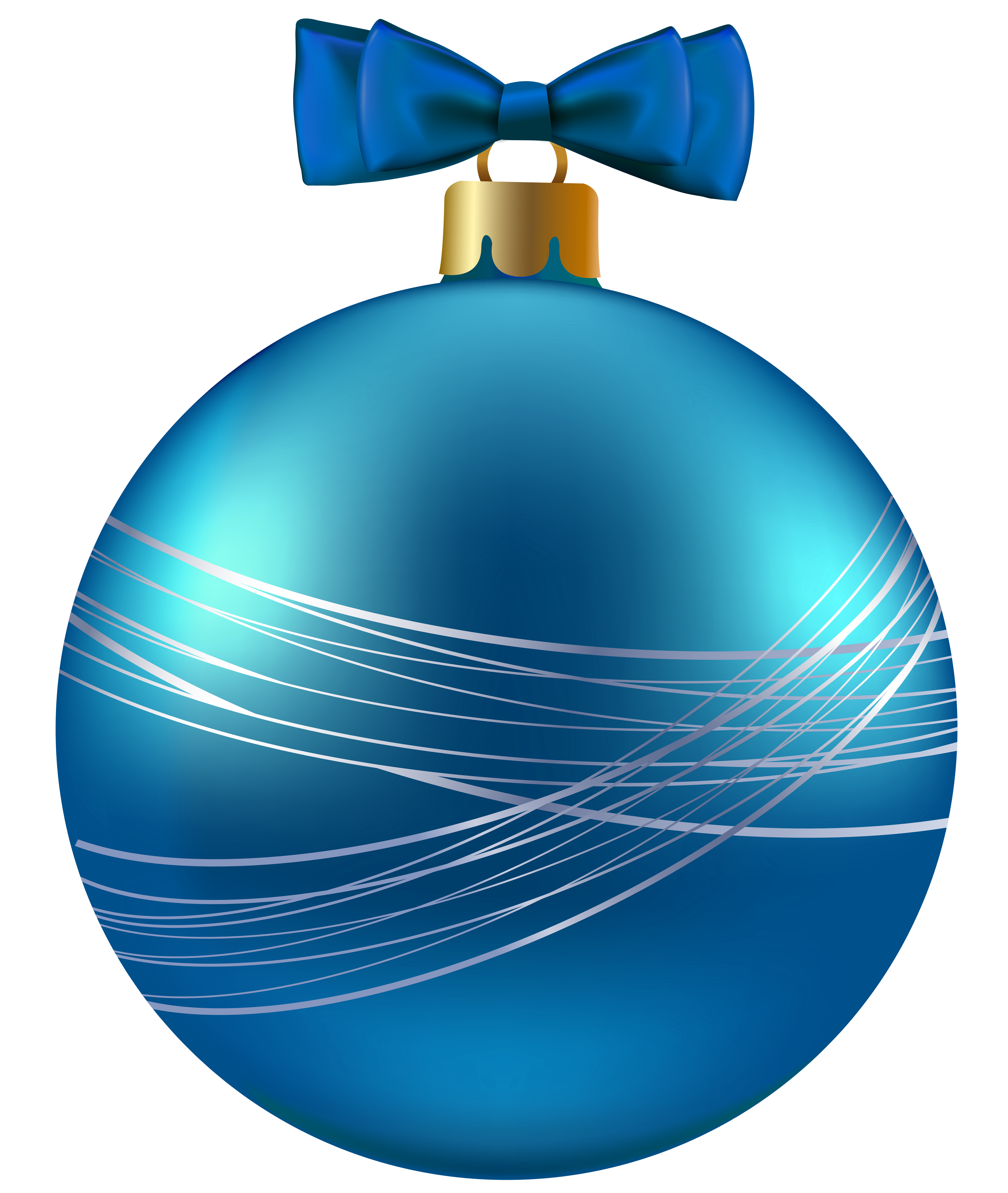Blue Christmas Ornament PNG Clipart Image.